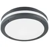 Image de Plafonnier LED extérieur Piave anthracite avec détecteur de mouvement IP54 D.30cm