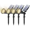 Image de 4 Pack Spot Solaire Extérieur t-sun Éclairage Solaire Extérieur Étanche Lampe Solaire Jardin led Solaire Projecteur Éclairage Solaire Jardin