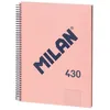 Image de Cahier A4 quadrillé (5x5mm) collection '430 since 1918' couleur rose avec spirale milán