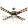 Image de Suinga   Ventilateur de plafond 52'' avec 4 pales en MDF   Éclairage cristal intégré   3 vitesses   Télécommande incluse