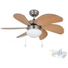 Image de Suinga - Ventilateur de plafond Orbegozo avec lumière, 3 vitesses, 6 pales en bois, 50W, CP15075N