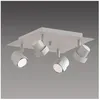 Image de Cristalrecord - Plafonnier 4 spots moka blanco / mate 001-2150-4-125