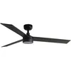 Image de Faro Barcelona - rudder l led Ventilateur avec lumière noir / noyer 34298-1TW