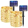 Image de Guirlande Lumineuse Solaire [Paquet de 2], Total 44 m 440 Lumières Extérieures Lumineuses led, 8 Modes Guirlande Lumineuse led Extérieure Étanche