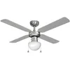 Image de EDM - Ventilateur de plafond caribe modèle chrome puissance : 50w pales : ø102cm .