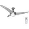 Image de EDM - Ventilateur de plafond modèle egeo chrome puissance : 60w pales : ø122cm avec télécommande .