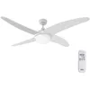 Image de EDM - Ventilateur de plafond modèle caspio white puissance : 60w pales : ø132cm avec télécommande .