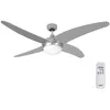 Image de EDM - Ventilateur de plafond modèle caspio argent/nickel puissance : 60w pales : ø132cm avec télécommande .