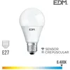 Image de EDM - Ampoule led Crépusculaire E27   10W, 932lm, 6400K, Ø6x11cm   Lumière Froide