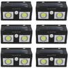 Image de Lot 6 Appliques Solaires led 2 Lumières avec Crépuscule et Détecteur de Mouvement Noir 7500K 20000H 7hsevenon