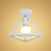 Image de Wottes - Plafonnier Abat-jour Créativité Triangle Lampe de Plafon Moderne Suspension E27 pour Salon Café Bar Blanc