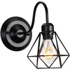 Image de Applique Murale Industrielle Lampe Murale Cage en Métal E27 Ø16CM Noir pour Salon Cuisine Salon Chambre - 1Pcs