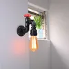 Image de Applique Murale Industrielle Vintage Lampe Murale en Fer Conduite d'eau E27 Ø5CM Noir pour Salon Bar Restaurent - 1Pcs