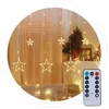 Image de Rideau led étoiles 3,5M 8 fonctions Lumière chaude IP44