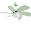 Image de GSC - Ventilateur de plafond Larde 2xE27 Ø82 6 pales dc Vert