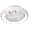 Image de Ventilateur de plafond rotatif Bhoor DC avec lumière CCT réglable et commande Ø50 Blanc
