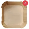 Image de GSC - Papier pour friteuse à air carré 20x20cm (Pack de 100 unités)