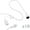 Image de PrimeMatik - Guirnalda 10 bombillas luces con casquillo E27 exterior IP44 cable eléctrico de 5m extensible blanco