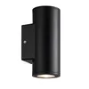 Image de Applique d'extérieur yopol 2xgu10 noir polycarbonate cylindre 18,6x7,6x9,9 cm ip54