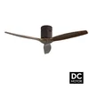Image de Fabrilamp - todolampara - Ventilateur demoteur de plafond DCmodèle aguilon Marron, 3 pales Chêne, 5 vitesses, télécommande, minuterie, silencieux et