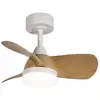 Image de Cristalrecord - Byan Mini Ventilateur led Blanc+Bois 18W 2000Lm cct Dim