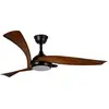 Image de Cristalrecord - Ventilateur de Plafond led Enna Noir 24W 2400Lm cct Dim
