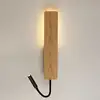 Image de Cristalrecord - Applique murale led bois renoir 5W + 3W avec usb cr 43-162-08-116