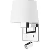 Image de Leds-c4 - Bali - Applique murale d'intérieur à 2 ampoules led Chrome avec lampe de lecture, E27