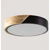 Image de Sklum - Plafonnier led Jan Black&Natural Ø30 cm