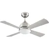 Image de Efectoled - Forlight Ventilateur du Plafond Borneo E27 15W Nickel Satiné Blanc
