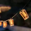 Image de Hiama Guirlande lumineuse d'intérieur et d'extérieur. 10 ampoules led à lumière chaude avec charge solaire et batterie rechargeable. Fabriqué en