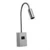 Image de Applique murale 3w 4000k capote chrome avec usb et interrupteur 285lm 43x6x4 cm articulab. et orientab.