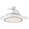 Image de Fabrilamp - Ventilateur de plafond à pales repliables à 6 vitesses avec éclairage led (72W 3CCT 6120lm) IP20 couleur blanc