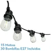 Image de Fabrilamp - Verbena outdoor lights 15m 30xe27led 30w 4000k ampoules remplaçables et interconnectables ip44