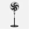 Image de Ventilateur sur pied Liberty noir, 3 vitesses, 45 W, 5 pales, fixe et pivotante, avec télécommande et minuterie, 43 x 43 cm