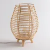Image de Sklum - Lampe de table d'extérieur en bambou Andry naturel