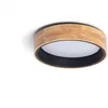 Image de Ledkia - Plafonnier led Rond Bois 15W cct Sélectionnable Dari Ø370 mm Noir