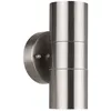 Image de Applique Murale Extérieure Acier Inoxydable Éclairage Double Face Satin Argent