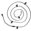 Image de Guirlande Extérieure IP44 Câble Électrique Plat avec Douilles E27 sur Mesure Noire 5 m