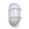 Image de Plafonnier Extérieur Ovale 260x146 mm Hublot Acier Galvanisé Fjord Argent