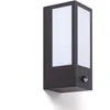 Image de Applique Murale Extérieure Acier Inoxydable avec Détecteur de Mouvement Gakom Opal Noir