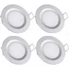 Image de Debuns - 4 x Spot led Encastrable 12V Trou 58-65mm 3W 6400K Plafonnier Encastré pour Camping-car Bateau Caravane Van Yacht Blanc froid (Finition