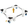 Image de Base de machine à laver blanche - quatre pieds et quatre roues doubles - rotation à 360 degrés - capacité de charge de 600 kg - convient aux