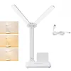 Image de Lampe de bureau à double led avec chargeur usb Dimmable et contrôle des couleurs Lampe de bureau pour l'éclairage du bureau, la lecture et l'étude