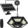 Image de 180 led Lampe Solaire Intérieur Extérieur 1000LM Lampe Suspendue, Lumiere Solaire Exterieur,5 Modes Kit Eclairage avec Télécommande IP65 étanche pour