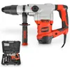 Image de 1069 Perceuse à percussion marteau perforateur puissante rotatif support SDS-Max avec malette de transport.1600W - Hecht