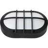 Image de Hublot ovale noir à led 8W (Eq. 64W) IP54 4000K grille protection Dim. 130x211x57mm