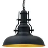 Image de Nota Suspension Industrielle en Métal Noir Peint à la Main   Lustre Vintage E27 Ø31 cm pour Salon, Chambre ou Salle à Manger