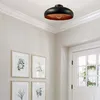 Image de Andora Plafonnier Industriel en Métal Noir Peint à La Main - Lustre Vintage E27 Ø40 cm Pour Salon, Chambre ou Salle à Manger