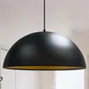 Image de Lipeo Suspension Industrielle en Métal Noir Peint à la Main   Lustre Vintage E27 Ø50 cm pour Salon, Chambre ou Salle à Manger